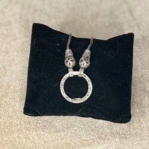 Sterling and Marcasite, loop closure necklace